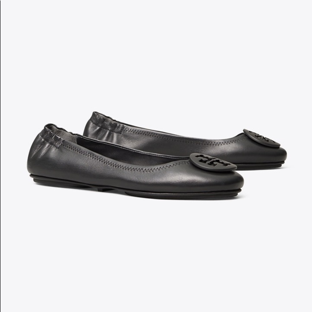 Tory Burch Black Minnie Ballet Flats